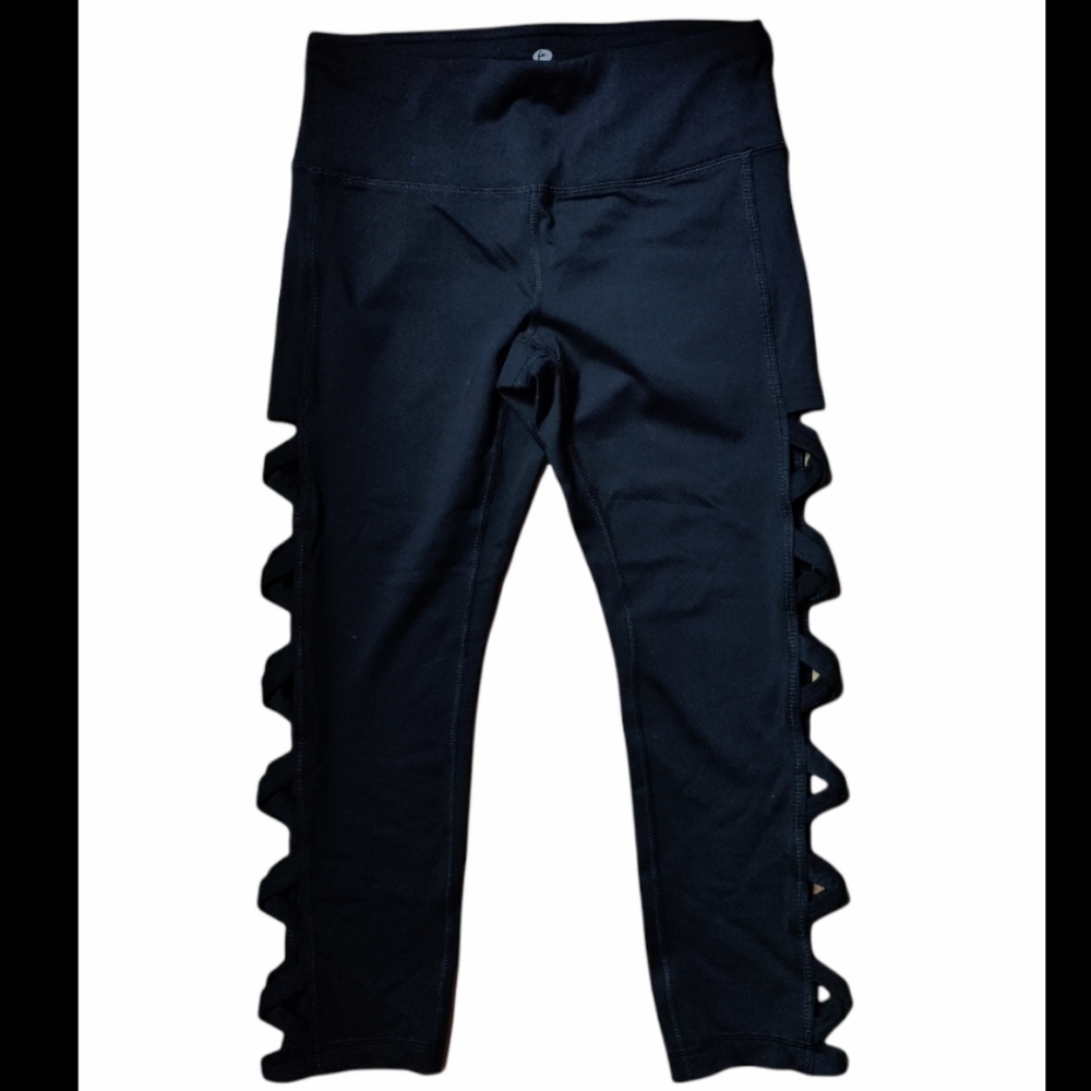 90 degree leggings running capris active wear S